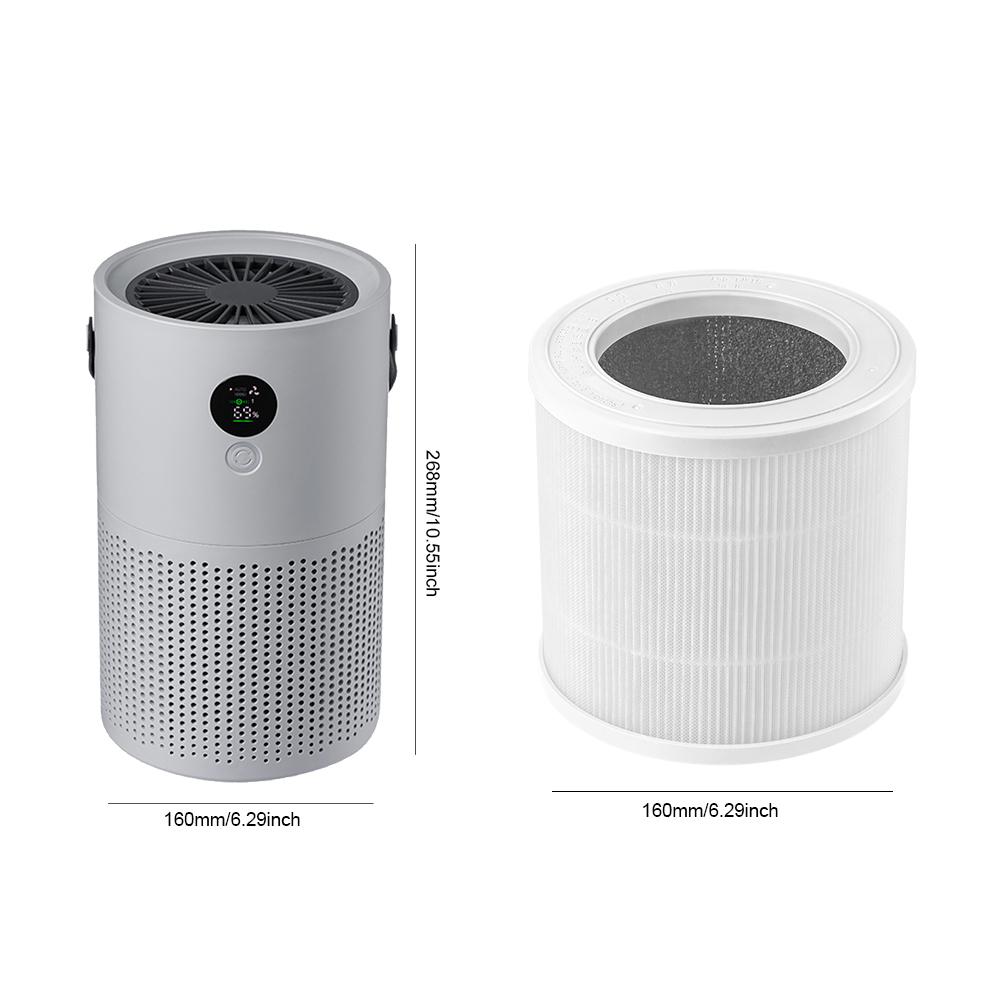 Luftfriskere med filterelement HEPA-filter stillegående 99,9 % fjerning til 0,1 mikron for hjemmebilreise for kontor på soverommet