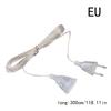 3 Meter Plug Extender Wire Portable Light String Extension Cable Power Extension Cord for LED String Light Christmas Lights