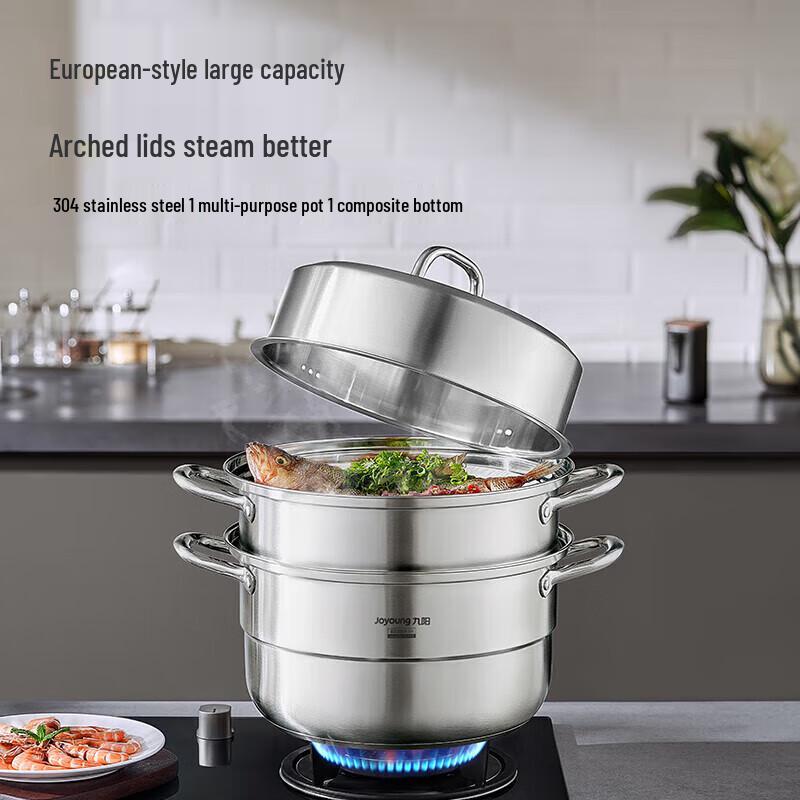 Joyoung CZ502 304 Stainless Steel 2-Layer Steamer & Soup Pot