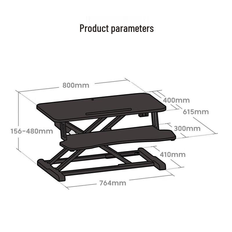 Brateck Convertor electric pentru birou reglabil pe înălțime D560