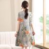 Summer Fashion Cheongsam Dress for Middle-Aged and Elderly Women