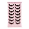 Oblique flying fox false eyelashes 7 pairs, European and American tail extension eyelashes one piece whole pair