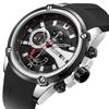 Megir Chronograf Pánské Sportovní hodinky Pánské Silikonové Automatické Datum Quartz Hodinky Pánské Luxusní Značka Vodotěsné Relogio Masculino