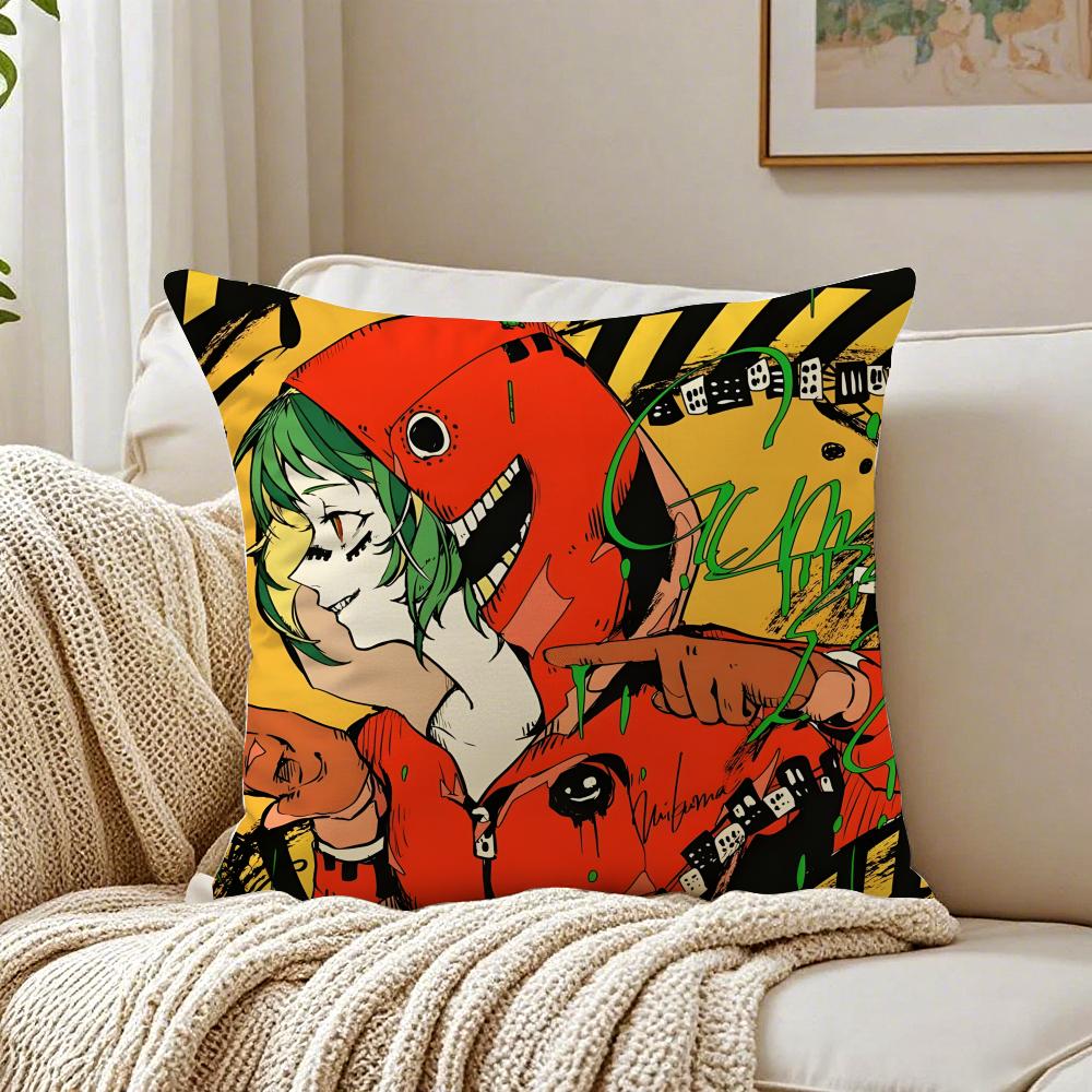 G-Gumi Megpoid Cushion Cover Pillowcase Anti-Dustmite Living Room Sofa Decor Cushion Room