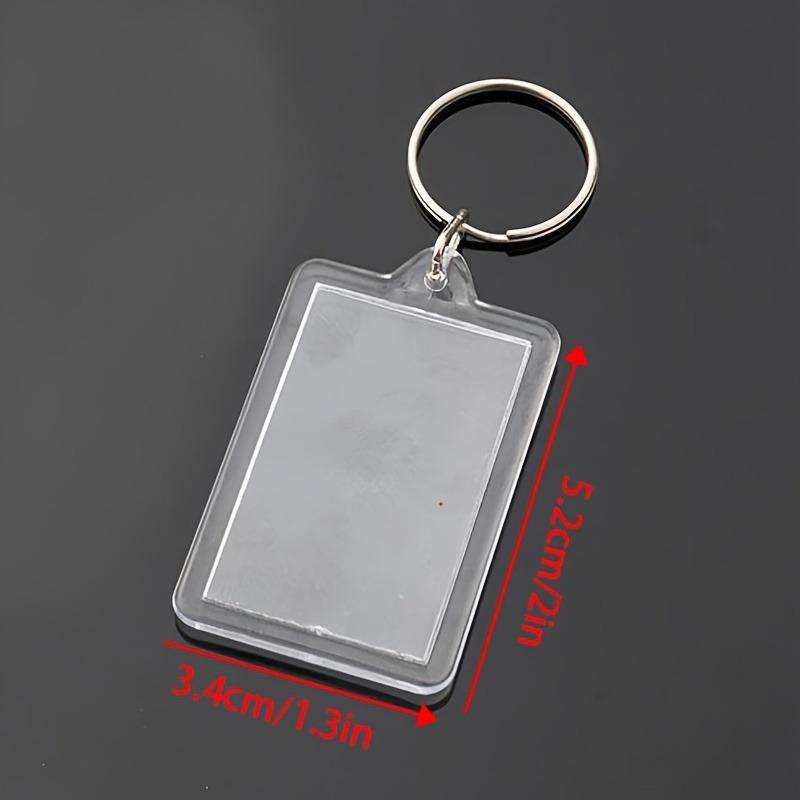10pcs Acrylic Photo Frame Keyring Keychains,Clear Picture Keychain As Gift,Suit For Artwork, Keychain pendant DIY