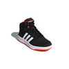 adidas Hoops 2.0 Mid Black Hi-Res Red Kids Sneakers B75743