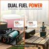 Portable 3000W Dual Fuel Camping Stove, Butane/Propane, Auto Ignition, Precise Control, Compact Design