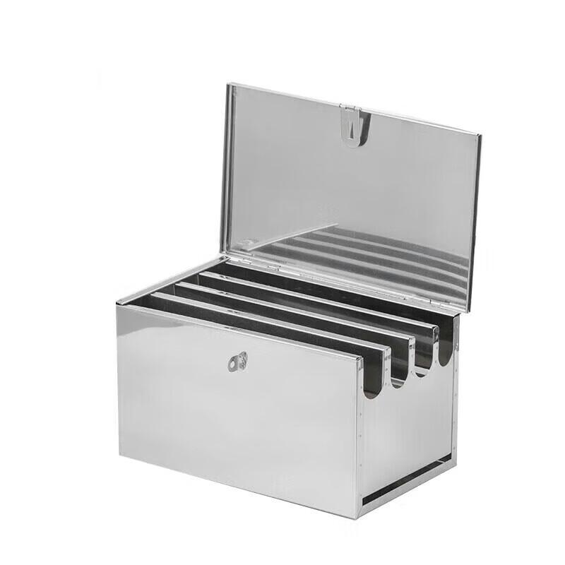 Stainless Steel Multi-Grid Knife Storage Box with Lid