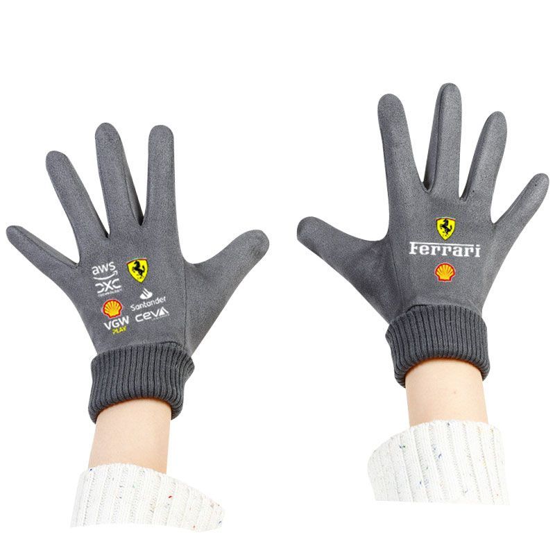 Neue F1 Ferrari Rennteam Touchscreen-Handschuhe Separate Finger Cycling Warmer Handschuh Für Ferrari F430 488 458 FF F12berlinetta