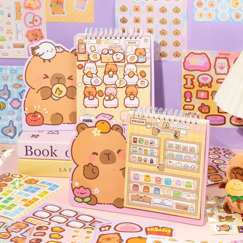 Yuxian Capybara Adventure Sticker Book: Creative & Educational Diary for Kids