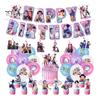 Thick Balloons K-POP Witch Squad Birthday Party Decor Kit Themed Banner And Balloon Decoration Signsfor Music Dance Theme Celebration Fan Meetings
