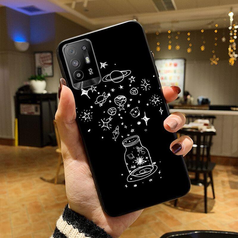 New Planet Space Pink Moon Spaceman Phone Cover For OPPO A74 A94 A3S A5S A9 A12 A15S A52 A53 A53S A72 A73 2020 A91 5G Case Coque