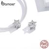 BAMOER Genuine 925 Sterling Silver Shiny CZ Paved Round Charm Heart Star Shape Bead for Original Bracelet
