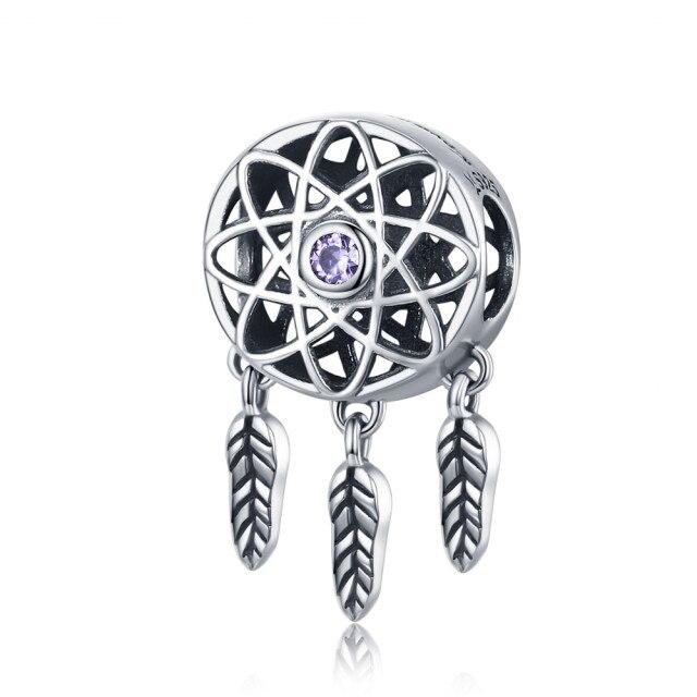 Genuine Sterling Color Lucky Charm Zircon Stone Bee Family Bead Pendant Original Bracelets Pendant Necklace Diy Fine JewelryFashion Charm