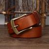 Gürtel Herren Verdickt Koreanischer Stil Schlicht und Lässig Leder Dornschließe Reines Rindsleder Jugend Business Gürtel