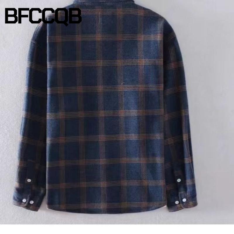BFCCQB Women's Fashion POLO Neck Autumn Winter Long Sleeve Casual Blouses & Shirts