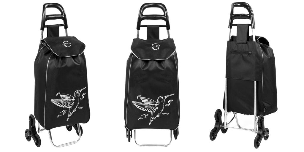 Shopping trolley shopping bag on wheels foldable strong solid waterproof