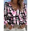 Ladies' New Trendy Casual Fashion V-neck Long-sleeved Top, Suitable for Daily Commuting, Casual Outings and Gatherings.