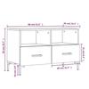 VidaXL Meuble TV Sonoma gris 80x36x50 cm Bois d'ingénierie 828978