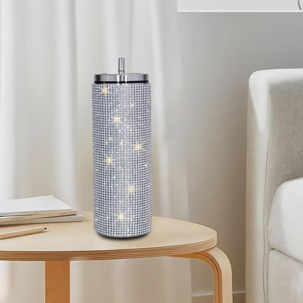 Vakuová láhev Diamond Bling Cup 600 ml Nádoba na nápoje Nerezová pro domácnost