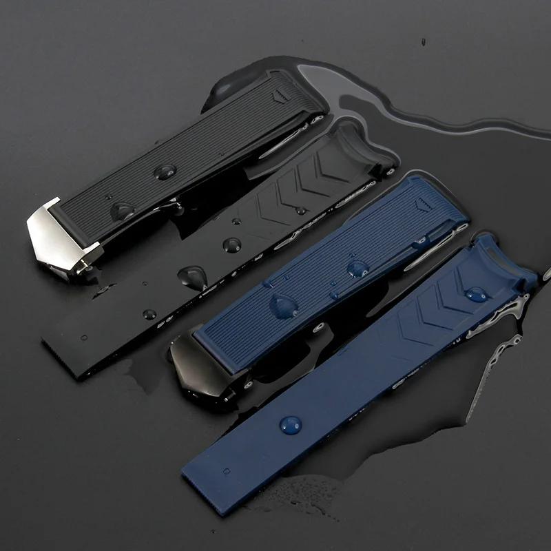 High Quality Natural Rubber Watchband 22mm Fit for TAG Watch Heuer Aquaracer 300 500 Diving Strap Sports Silicone Wristband