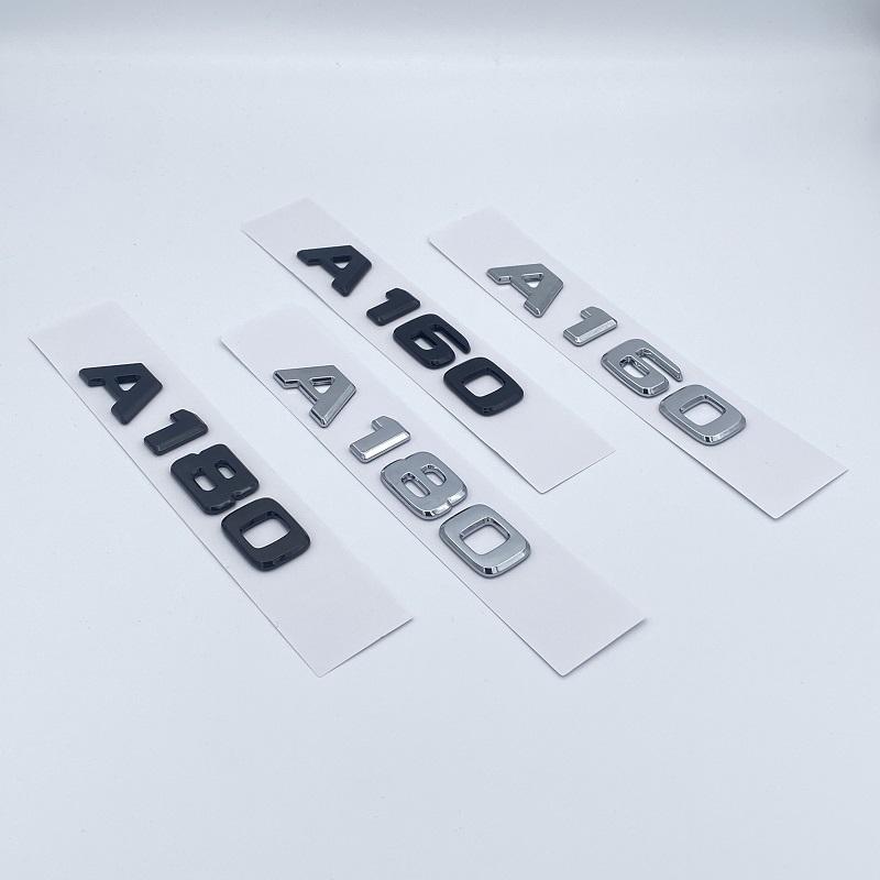 3D Letters A180 A200 A220 A250 A260 A180d A220d 4Matic ABS Emblem for Mercedes Benz A W176 W177 Car Trunk Rear Logo Sticker Fff1