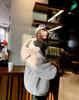 Winter Thick Warm Faux Fur Coat Women Hooded Long Sleeve Faux Fur Jacket Luxury Winter Fur Coats