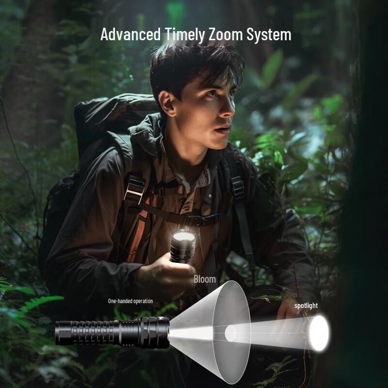 Woersen Tactical Zoom Flashlight XHP50