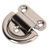 4 Sets Stainless Steel Folding Pad Eye Polishing Rustproof D Rings Deck Folding Pad Eye for Marine Yacht