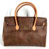ETRO Flap Logo Paisley Pattern Bag Tote Bag Duffle Bag Hand Bag Leather Brown
