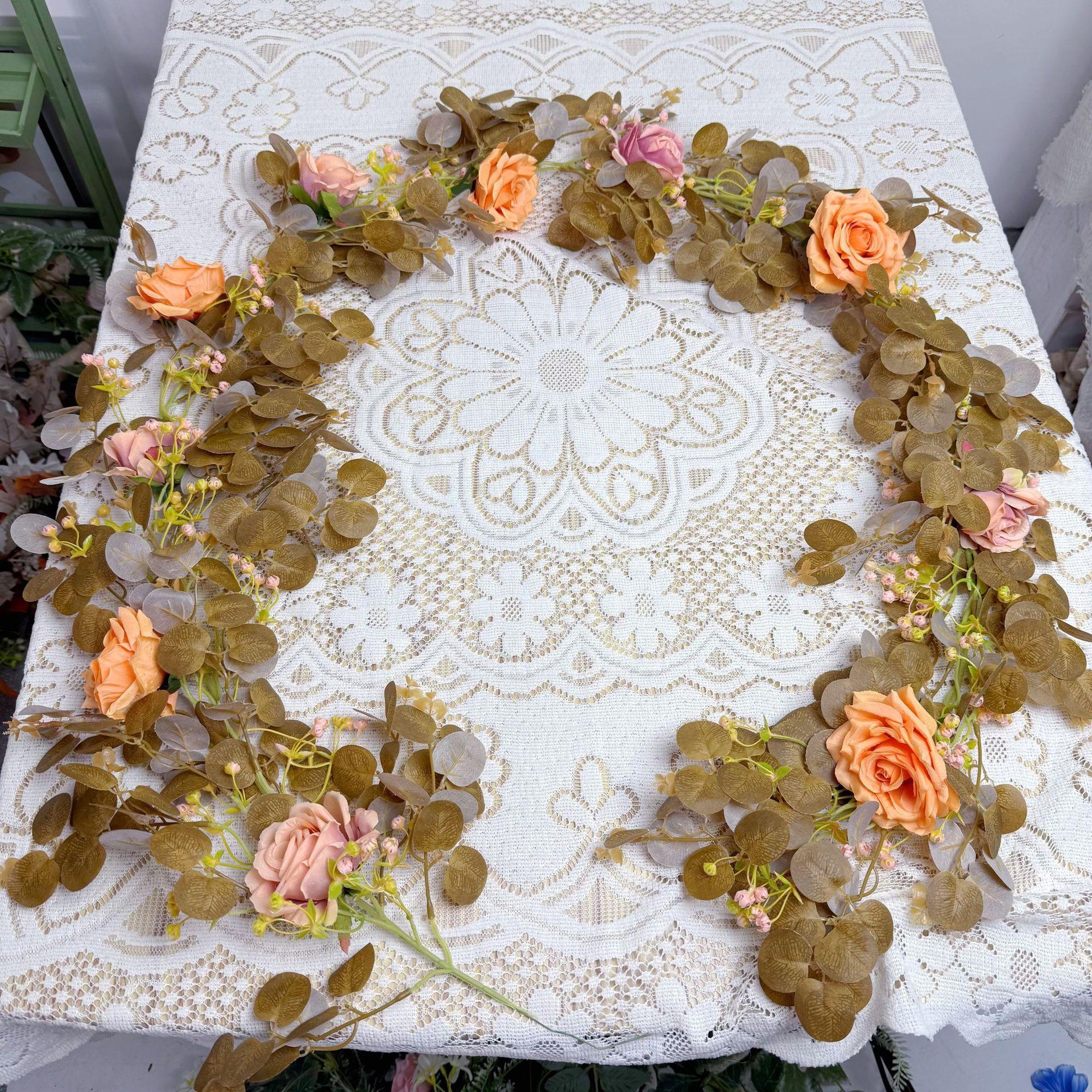 

Имитация кленового листа ротанг осеннее украшение для дома пион цветок гостиная венок украшение подвеска имитация ротанга