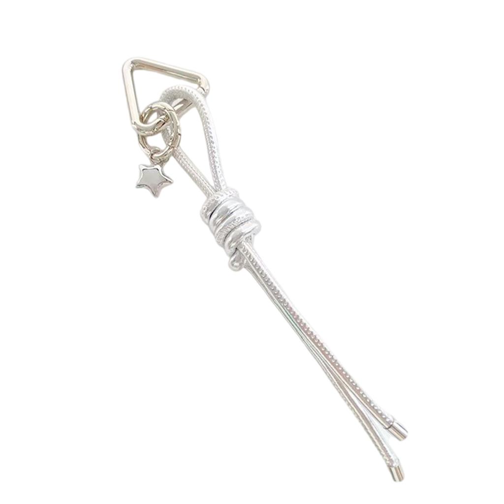 Stylish Star Knot Keychain Pendant With Durable Braided Rope And Premium PU Leather For Car Keys Bag Accessories
