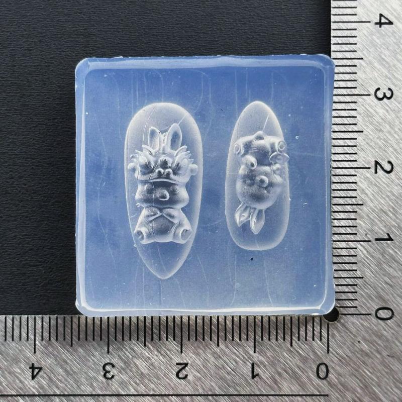 3D Butterfly Flower Silicone Nail Mold Sweet Bow Bead Chain Transparent Nails Templates DIY Nail Art Decor Manicure Design Tools