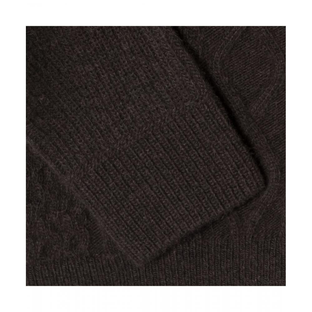 Lacoste Women S Cable Crop Cardigan [brown]