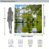 Shower Curtain: Serene Forest Lake Reflection for a Calming and Nature-Inspired Bathroom Decor