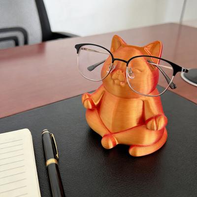 Schattige Kat Brillenhouder 3D Geprint Dierlijk Bril Display Stand Bureau Brillen Organizer voor Huis Kantoor Nachtkastje