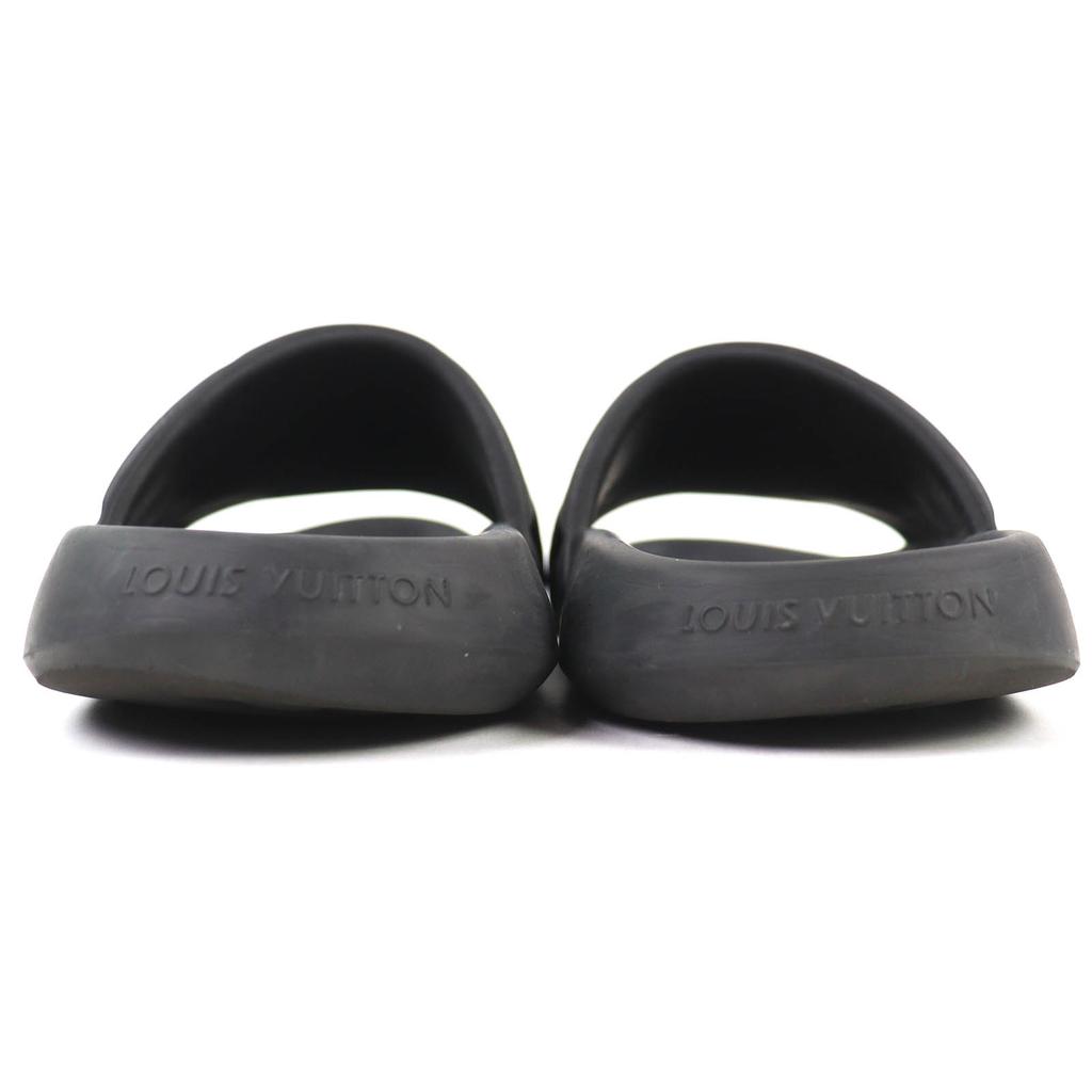 Very Good LOUIS VUITTON Sandals black rubber mens 9 Used