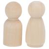 20pcs Wooden Peg Dolls Uned Angel Shape Toddler Wood Doll Bodies for Children   Craft Toys Gifts Graffiti