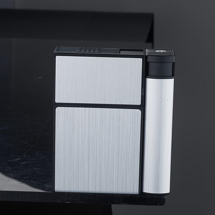 2-in-1 Cigarette Case Elegant Cigarette Box Aluminium Case Box for 20 Cigarettes Cigarette Box For Men Smoking Tool-No lighter