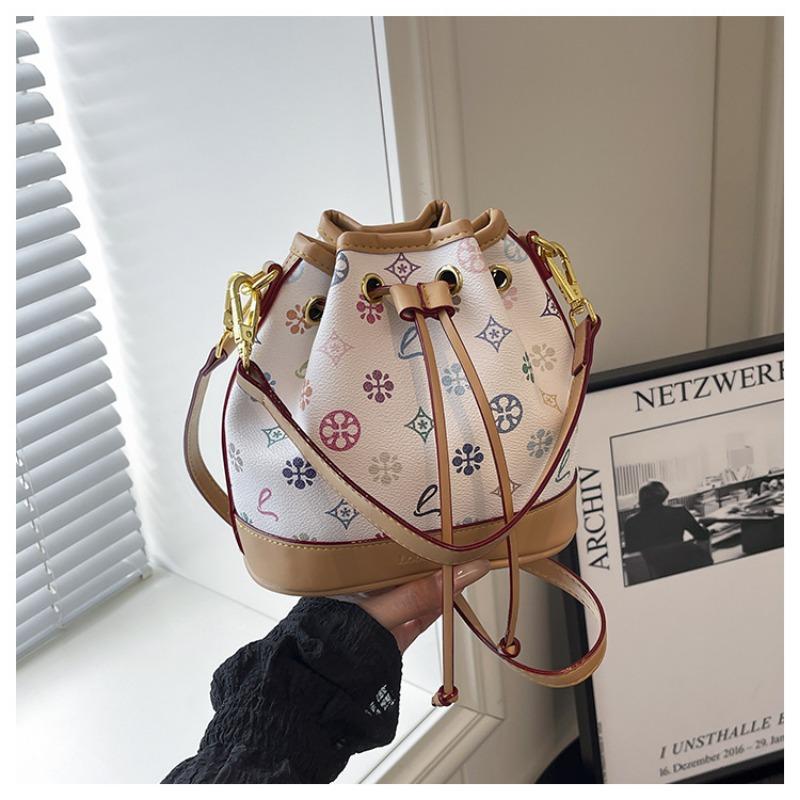 High-end nisjeveske dame ny gammel blomsterbøtte liten veske allsidig skulder messenger-veske