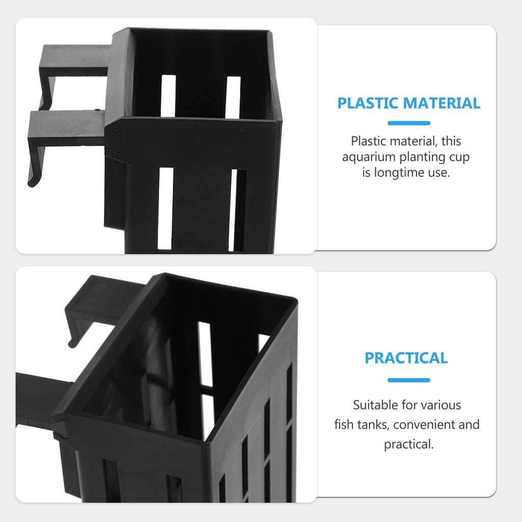 4 Stück Wasserpflanzenhalter Hängender Aquarium-Pflanzbehälter mit voll durchlöcherten Wänden für optimale Wasserzirkulation und