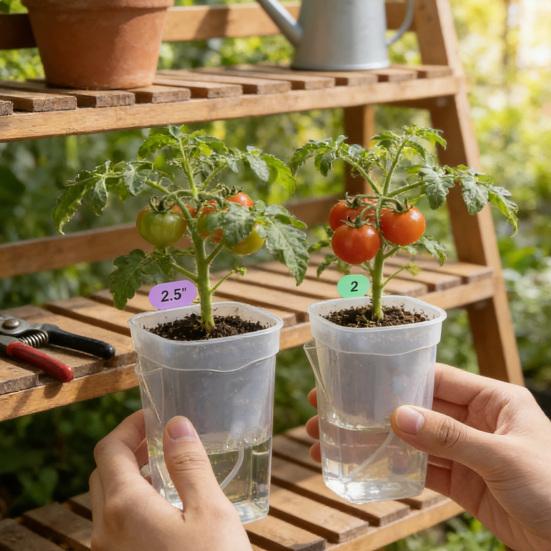 Self Watering Plant Pots Mini Translucent Plastic Planters Plant Propagation Pot with Reservoir for Seedlings Cuttings