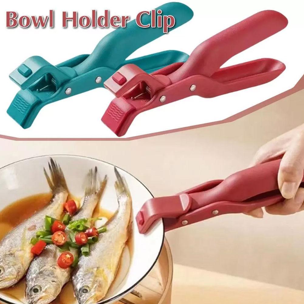 Multi-Purpose Anti-Scald Bowl Holder Clip for Kitchen Nylon Chuckle Clamp Bowl Dish Pot Holder Anti-hot Clip Kitchen Access V8W1