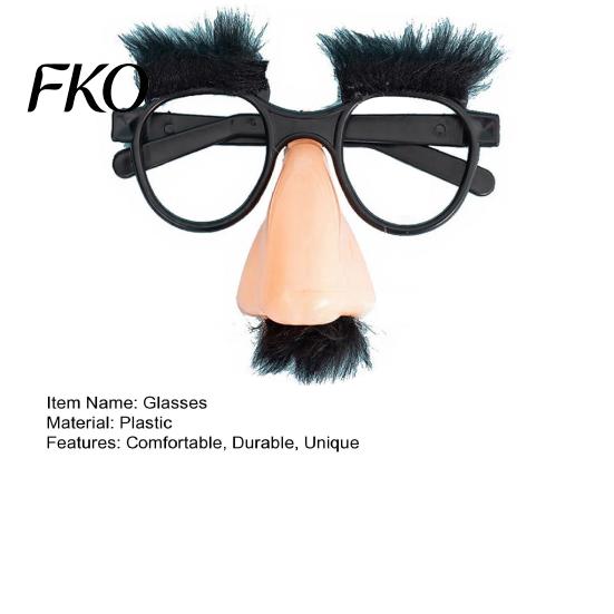 Thick Eyebrow Novelty Glasses Funny Big Nose with Eyebrows And Curly Beard Disguise Eyewear for Costume Parties Halloween Photo Booths Props
