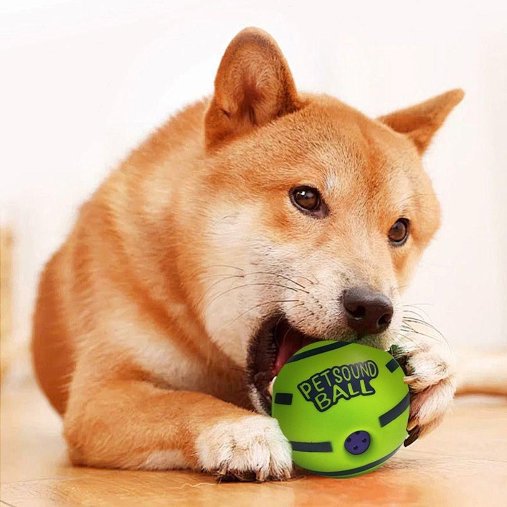 Durable Dog Toy Ball Fun Sounds Bite-resistant Chew-Resistant Toy Interactive Wear-resistant Puppy Wrestling Toy Relieve Boredom