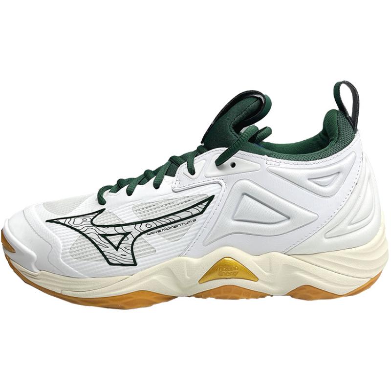 Mizuno Wave Momentum 3  White Green Gold  Sneakers V1GA231244 40 белый