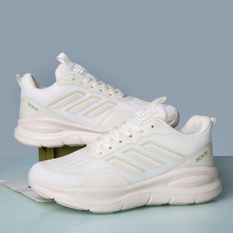

Sneakers 2025 spring new light and comfortable breathable mesh shoes popcorn soft sole running shoes men and women the same style 44 бежевий