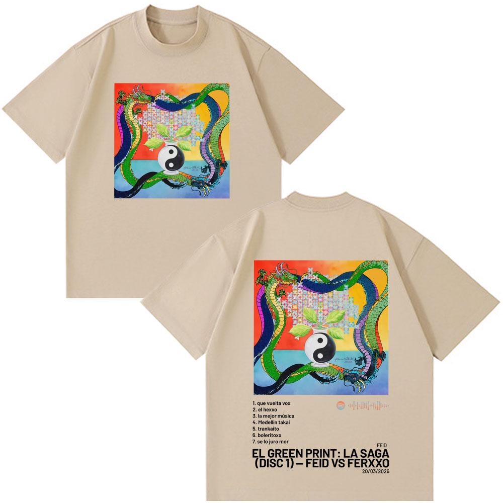 Rapper Feid Ferxxo Tour 2026 Album Print Tshirt Men Women Fashion Tshirts Summer Cotton Casual Loose High Quality Tshirts Tops