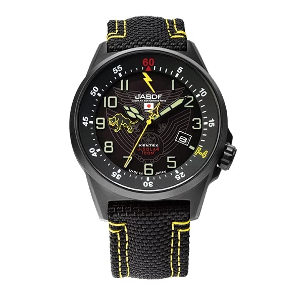 

[Authentic Adult B-Style] Self-Defense Force Goods Watch F4 Phantom 8th Squadron Mark Black Panther Air Self-Defense Force Watch 100m Water Resistant