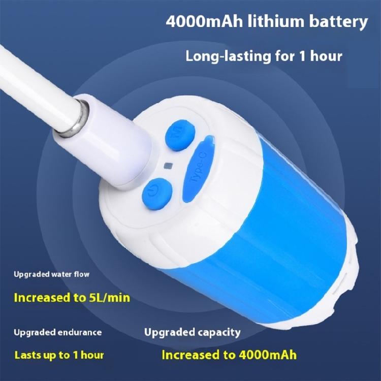 Rechargeable Electric Shower Pump Handheld Shower Head Portable Camping Shower Pump for Camping, Beach Washing
